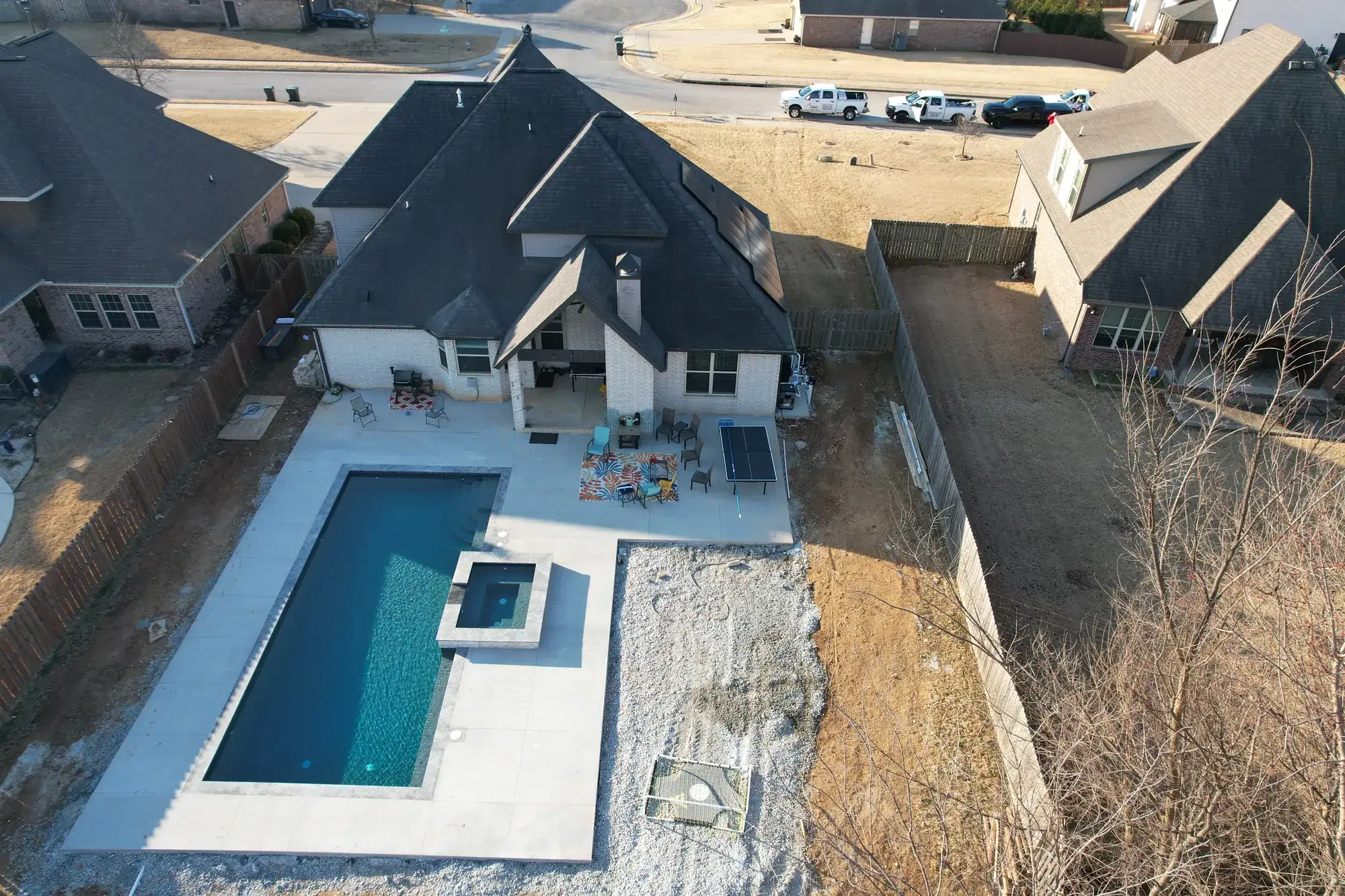 Custom in-ground pool by Advanced Pools & Spas in Northwest Arkansas