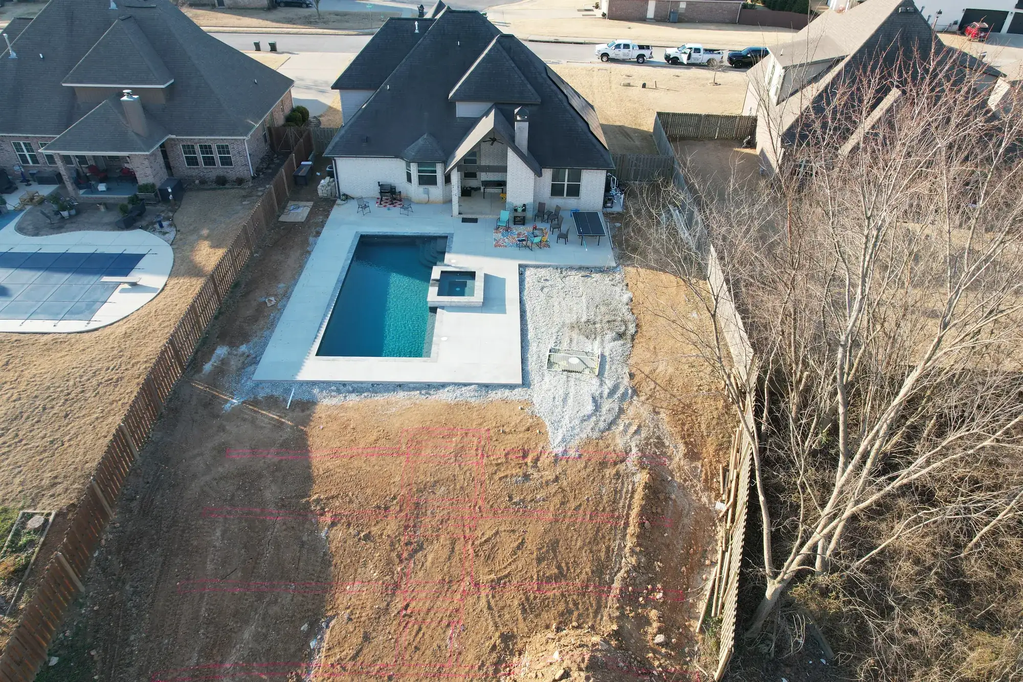 Custom in-ground pool by Advanced Pools & Spas in Northwest Arkansas