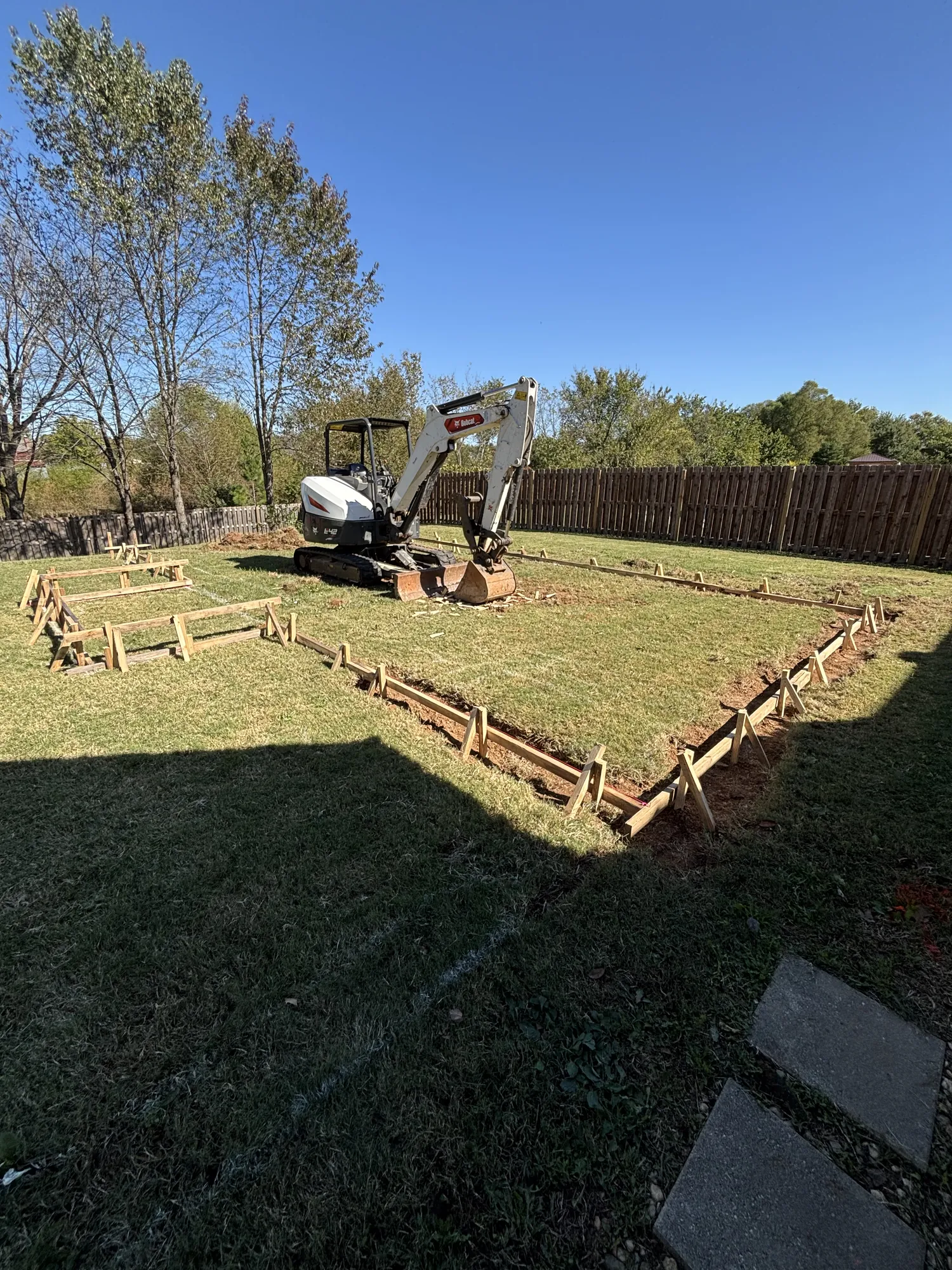 Pool excavation in progress in Northwest Arkansas