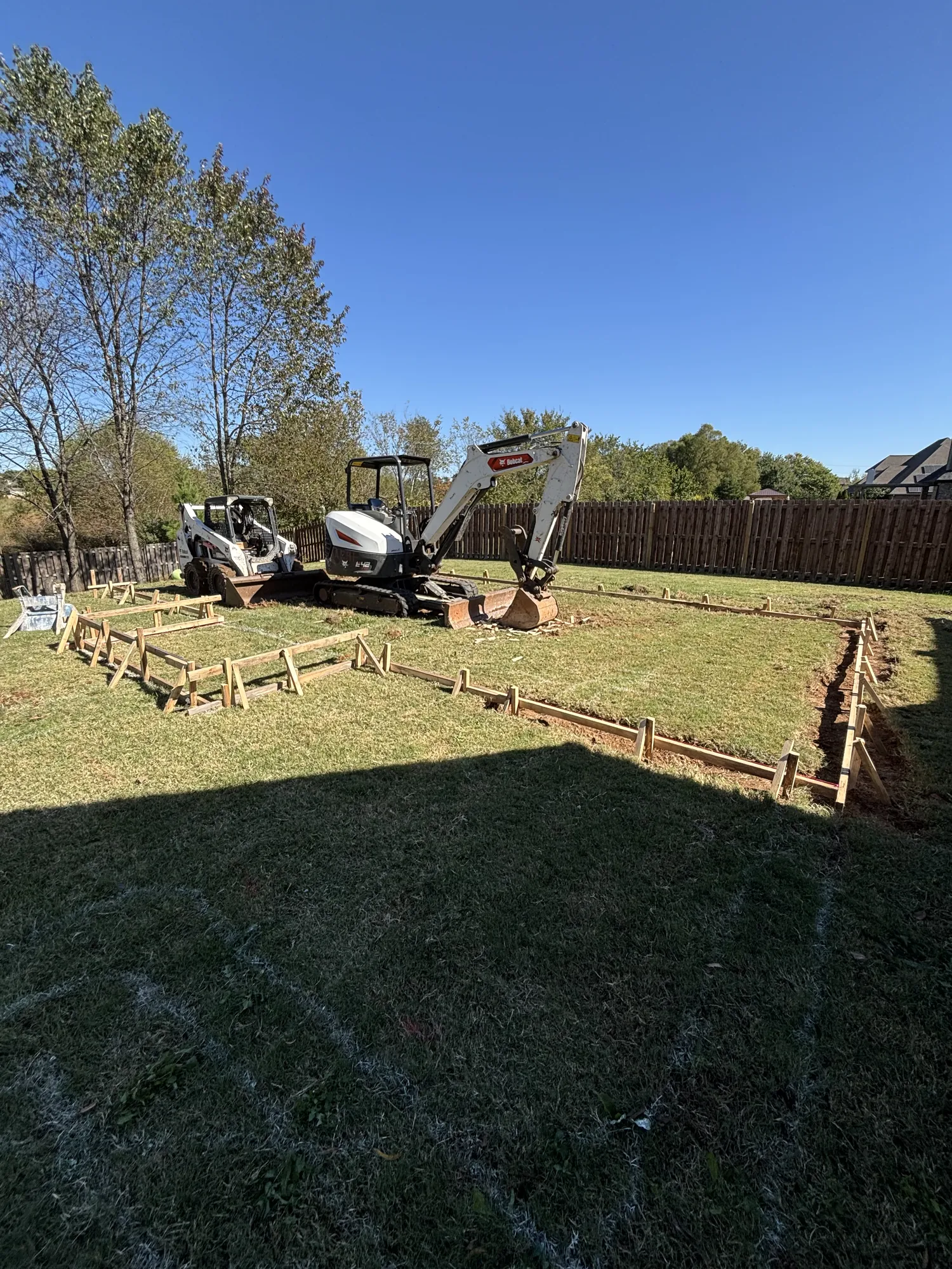 Pool site preparation in Northwest Arkansas