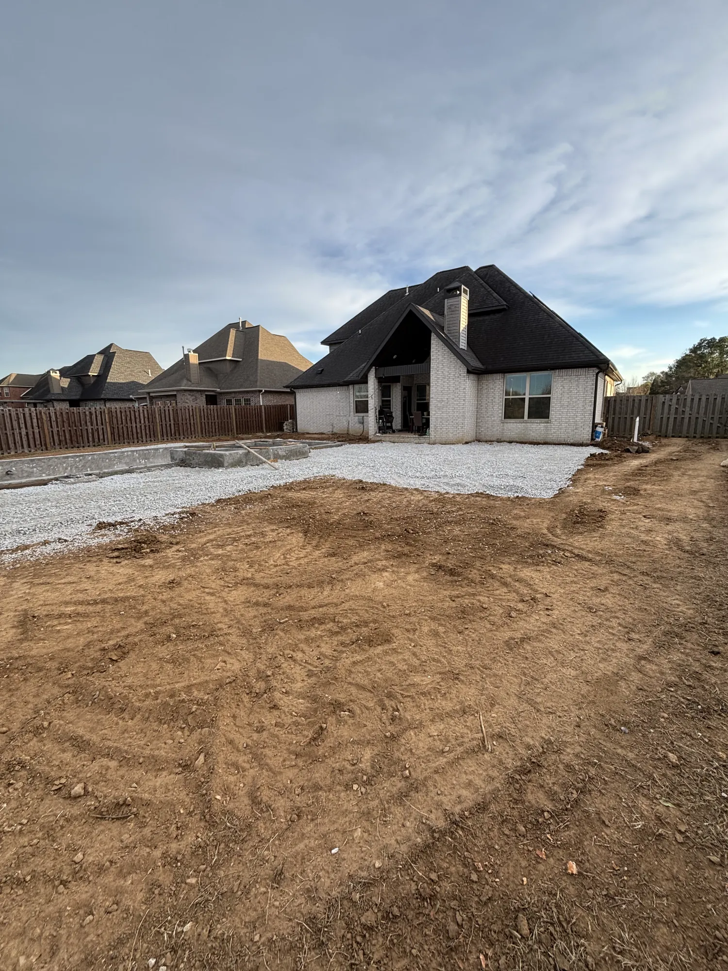 Pre-construction site for new pool project in Northwest Arkansas