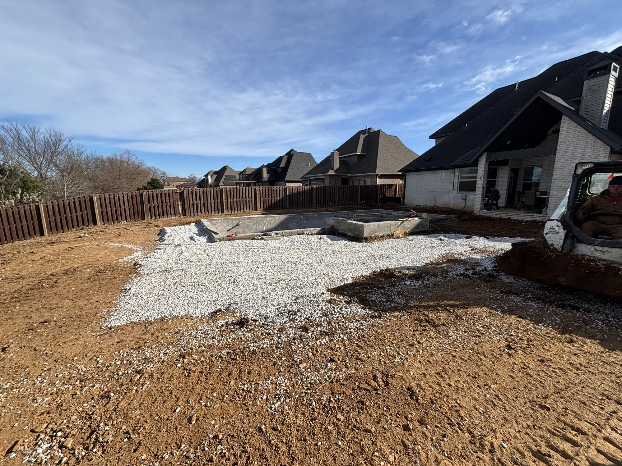 Shotcrete pool shell construction in Northwest Arkansas